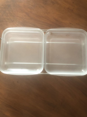 Двойна Pyrex поднос за сервиране като нов, стъкло