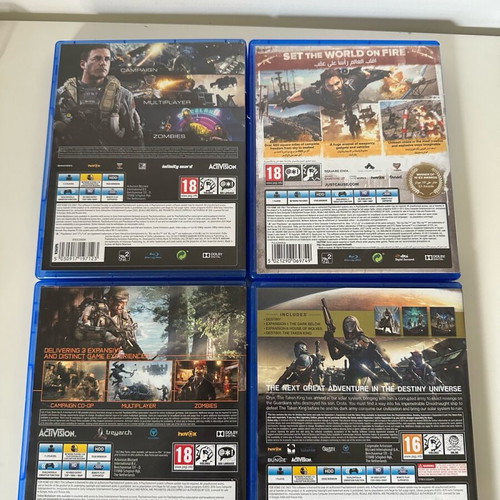 PS4 games used, bundle with Call of Duty, Just Cause, Destiny