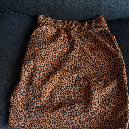 Mini skirt Zara used, brown and orange, size XXS
