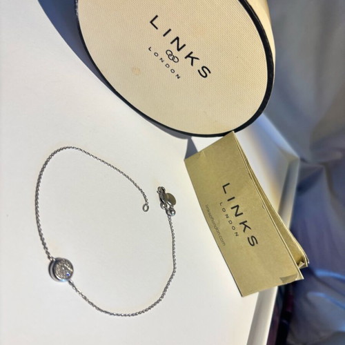 Links of London Silver Bracelet 925 with Pavé Zirconia like new