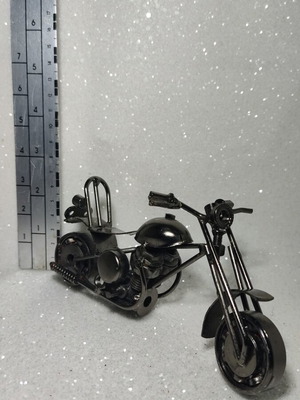 Handmade metal chopper motorcycle miniature