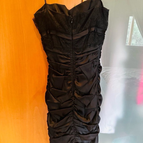 Dolce and Gabbana black silk bustier dress like new