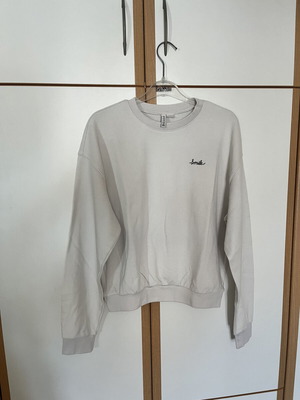 H&M basic sweatshirt, white, size M