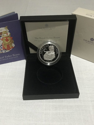 1 oz Silver Royal Tudor Beasts Seymour Panther proof new