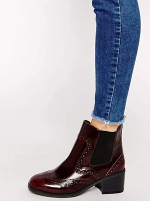 Burgundy ankle boots
