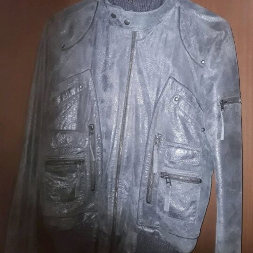 Toi & Moi women's jacket used, gray, genuine leather, sizes M-L