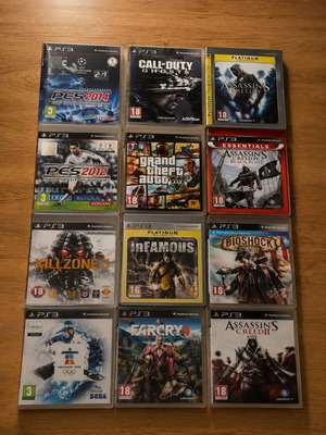 PlayStation 3 bundle of 12 games like new including GTA V and Assassin's Creed