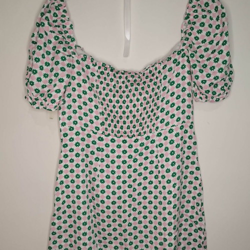 Mini dress tunic Glamorous Collection new, white with pink-green floral