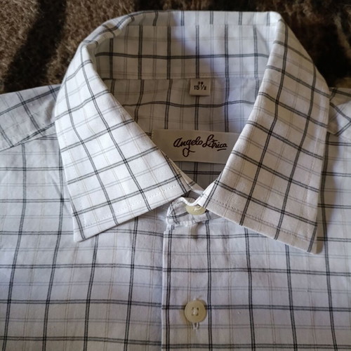 Angelo Litrico men's dress shirt XL, like new, 100% cotton, checked