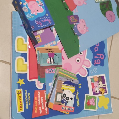 Peppa Pig Panini Album used with missing stickers and cards