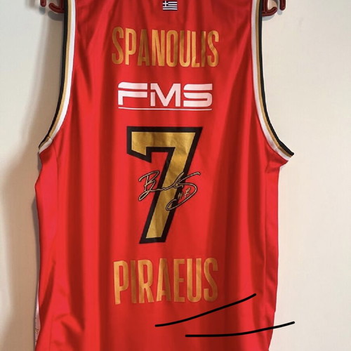GSA Olympiacos B.C. Anniversary Spanoulis Limited Edition Men's Basketball Jersey new