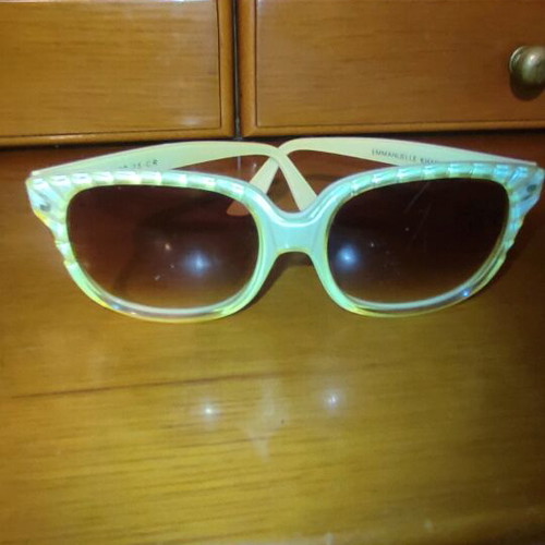 Emmanuelle Khanh Paris sunglasses beige like new vintage 1975