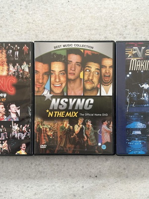 NSYNC DVD pack of 3 like new, pop genre