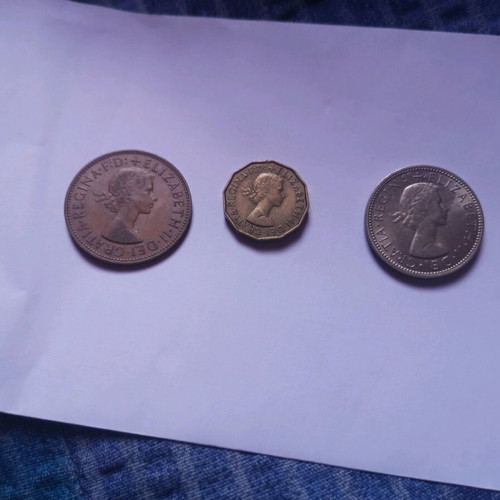 Set of 3 British Pre-Decimal Coins like new (1957-1964)
