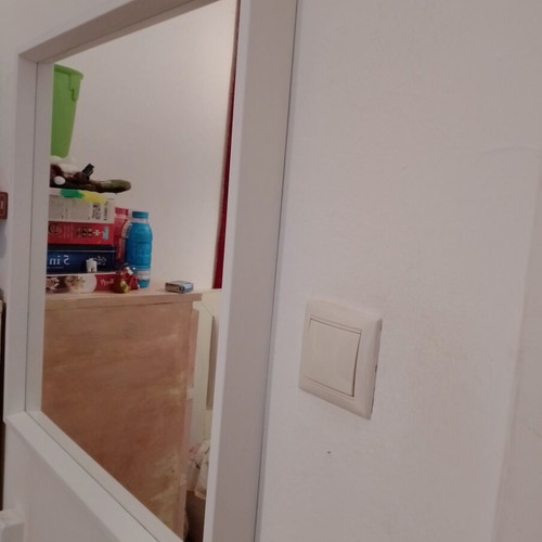 Wall mirror 60X60 square, white