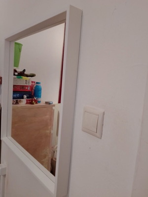 Wall mirror 60X60 square, white
