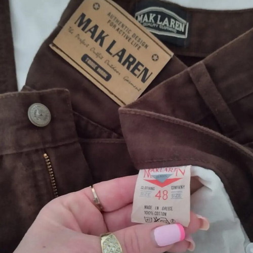 Vintage men's winter jeans Mak Laren 3XL brown like new