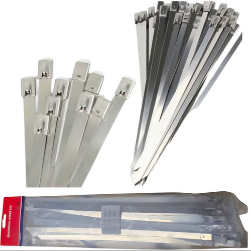 Metal inox cable ties 7.9 x 300mm set of 50 new