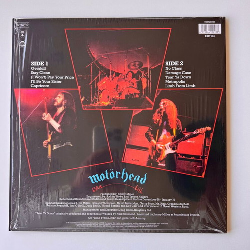 Motorhead Overkill LP limited edition colored vinyl with poster mint