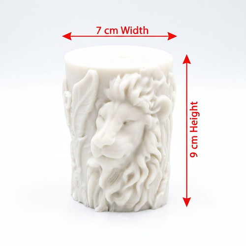Soy Wax Candle with Baby Powder and White Musk Scent Lion Design new