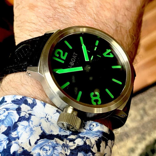 U-BOAT Huge mechanical watch used with 50mm luminous dial