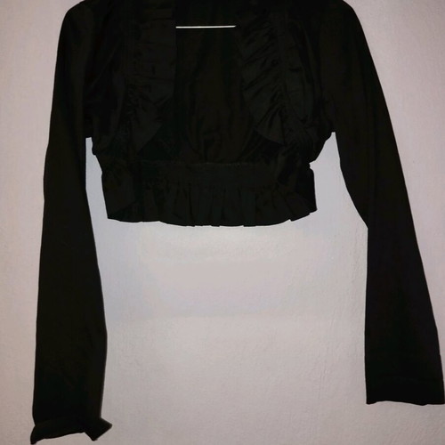Black fabric bolero like new, size S-M