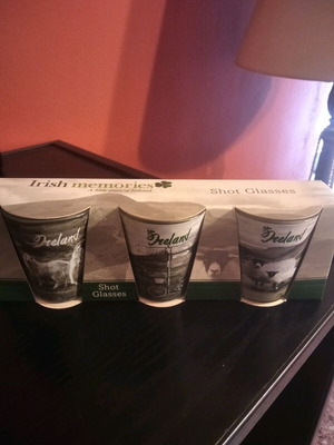 Irish shot glasses new, set of 3 pieces