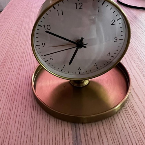 IKEA table clock gold color like new, analog
