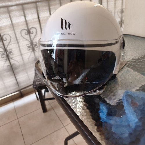 Jet MT Helmets helmet white pearl like new, size 59-60