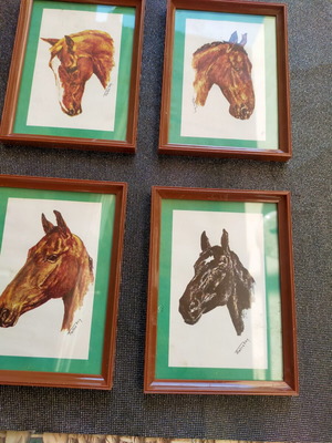 Horse head art collection from England