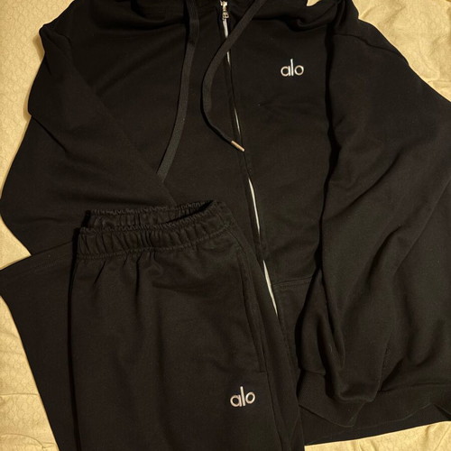 Alo Yoga unisex tracksuit set new, black, size XL
