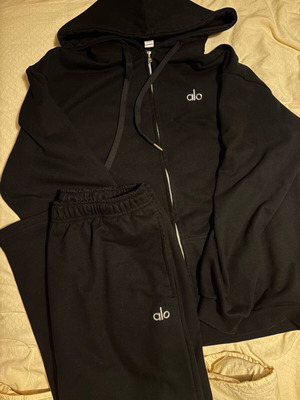 Alo Yoga unisex tracksuit set new, black, size XL