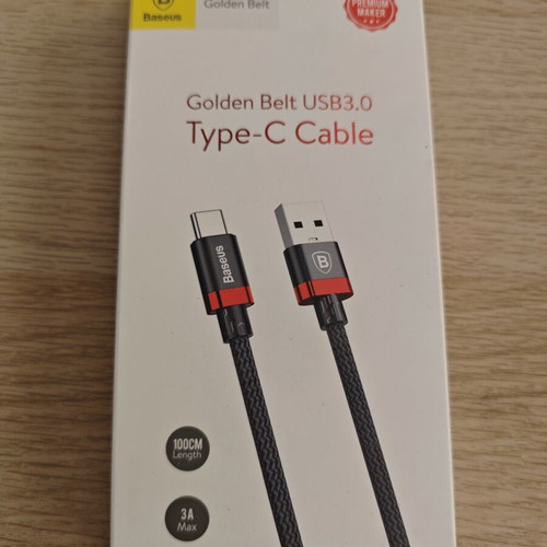 Baseus Golden Belt Series Type-C Charging Cable new, 1m braided