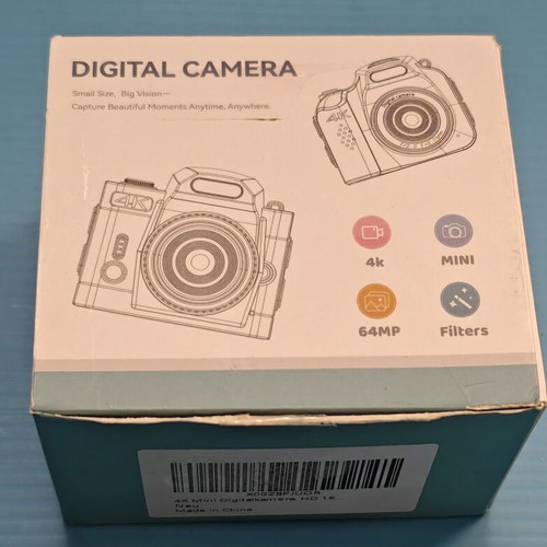 Mini Digital Camera 64MP 4K HD 64GB Memory LED Flash