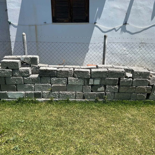 Cement Blocks used, quantity as shown