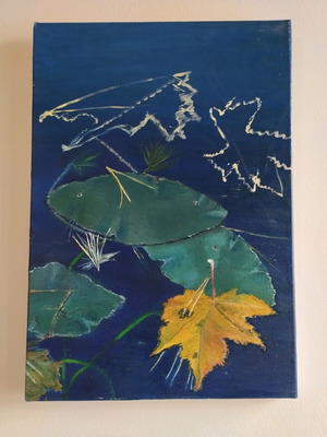 Painting 35x50cm on canvas used without frame