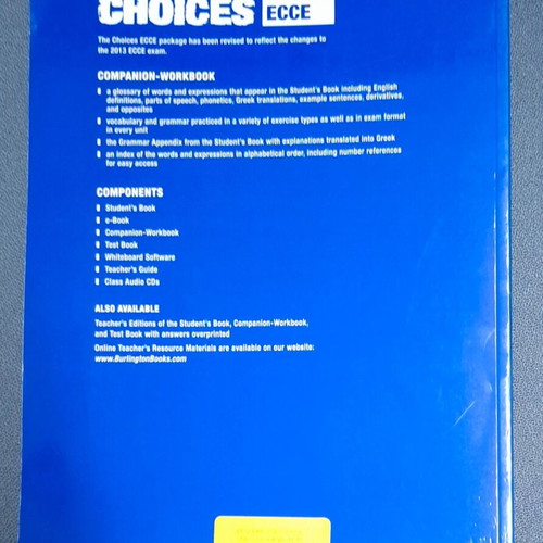 Choices ECCE Teacher's Book Workbook & Companion 2013 Revised new