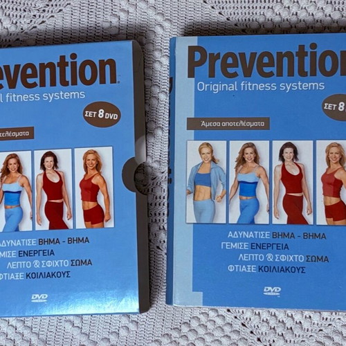 Prevention fitness DVDs new, set of 8