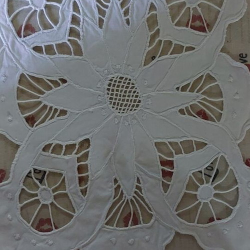 Cutwork napkins used, pack of 3 pieces
