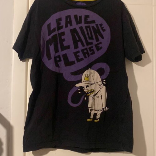 Pull & Bear black t-shirt with design, like new, size L