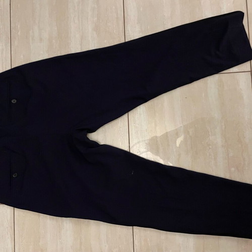 Crop pants used dark blue with black stripe H&M size L