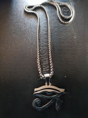 Stainless steel Horus pendant used, gray
