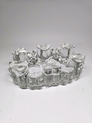 Georgshütte Glasdesign стъклена поставка с чаена свещ като ново