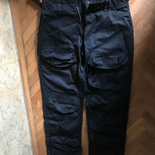 Black men's pants with pockets used, size M, rock metal style