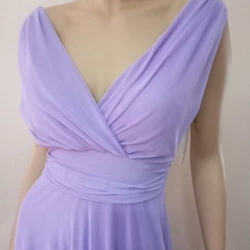 One Size lilac dress with sash, tulle lining