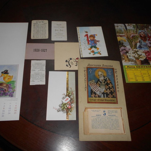 Calendar cards posters used, pack of 10 pieces