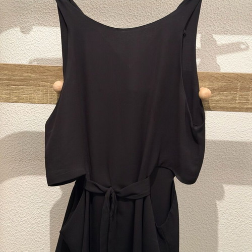 Zara Trafaluc black top medium with gold blouse dress gift like new