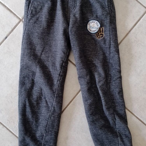Orchestra sports sweatpants used 140cm grey black with fur lining