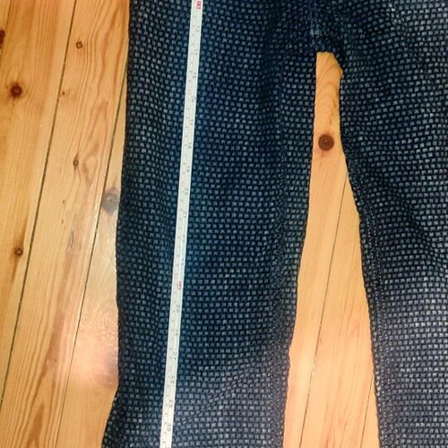 Topshop Kort Basket Weave Straight Leg Jeans like new, blue