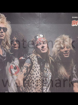 Αφίσα Guns N' Roses / Bon Jovi μεταχειρισμένη 80s αγόρι